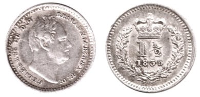 1 1/2 pence (Guilherme IV)
