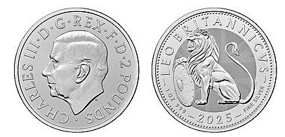 2 libras (Leão britânico; 1 oz)
