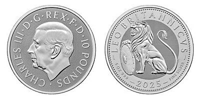 10 libras (Leão britânico; 5 oz)
