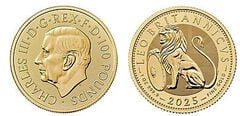 100 libras (leão britânico; 1 oz)