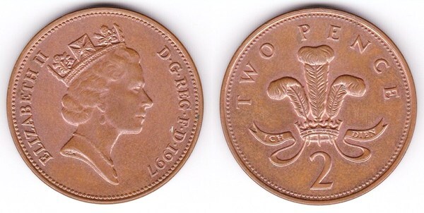 2 pence (Isabel II)