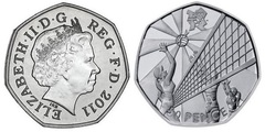 50 pence (JJ.OO. de Londres 2012-Voleibol)