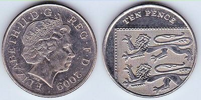 10 pence (Isabel II - escudo - 4/6)