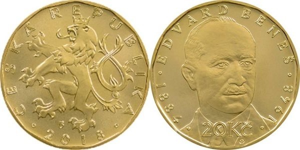 20 korun (Político e Presidente Edvard Beneš (1884-1948)))