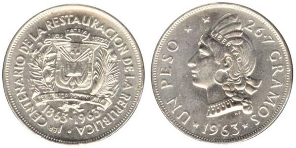 1 peso (Centenário da Restauração da República)