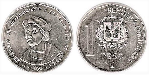 1 peso (V Centenário do Descobrimento e da Evangelização da América)