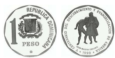 1 peso (oferta de Colombo a um ameríndio)