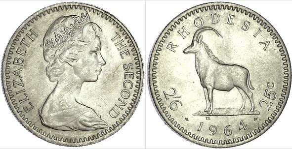 2½ shillings (25 cêntimos)