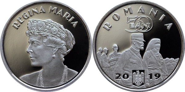 50 bani (100º aniversário da conclusão da Grande União - Queen Mary)