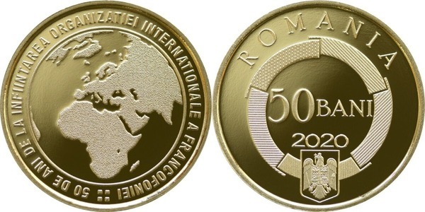 50 bani (50º Aniversário da Organização Internacional da Francofonia)