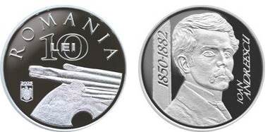 10 lei (175.º aniversário do nascimento de Ioan Andreescu)