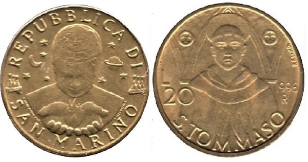 20 lire (São Tomás de Aquino)