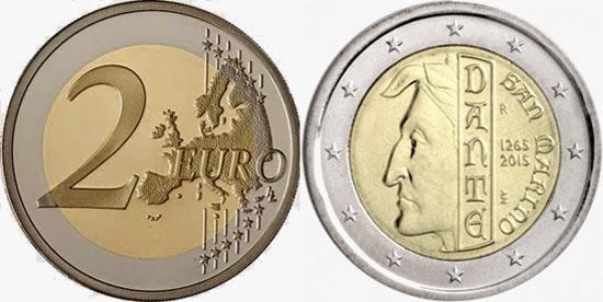 2 euro (750º aniversário do nascimento de Dante Alighieri)