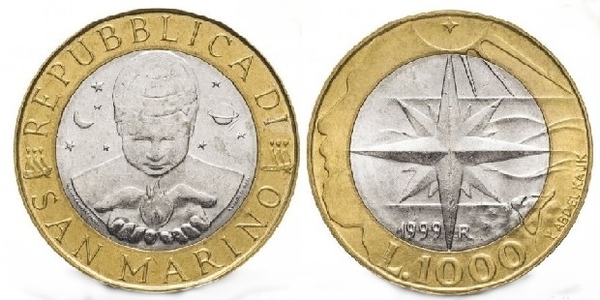 1.000 lire (Rosa dos ventos)