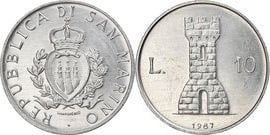 10 lire (Castelo de Serravalle)