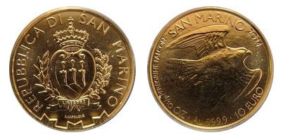 10 euros (falcão-peregrino)