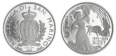 5 euros (150º aniversário da morte de Georges Bizet)