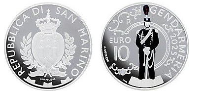 10 euros (Forças Militares e Policiais de São Marinho: Gendarmerie)