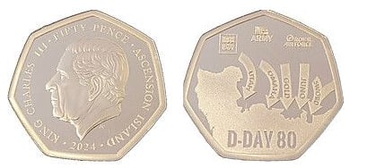 50 pence (80.º aniversário do Dia D)