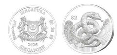 2 dólares (Ano da Serpente)