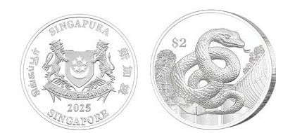 2 dólares (Ano da Serpente)