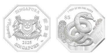 5 dólares (Ano da Serpente)