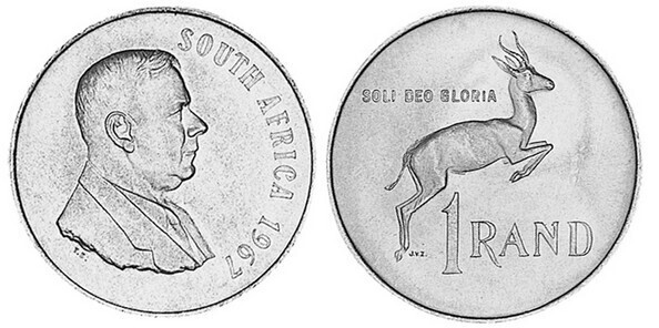 1 rand (Dr. Verwoerd - ÁFRICA DO SUL)