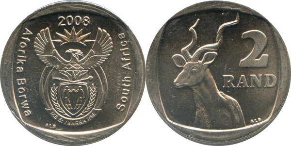 2 rand (Aforika Borwa - África do Sul)