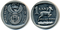 1 rand  (Aforika Borwa - África do Sul)