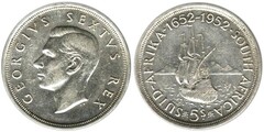 5 shillings (George VI - 300º aniversário da fundação de Capetown)