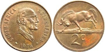 2 cents (Jacobus Fouché - ÁFRICA DO SUL - SUID-AFRIKA)