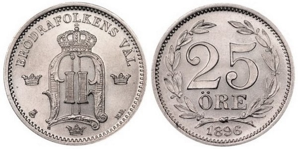 25 öre (Óscar II)