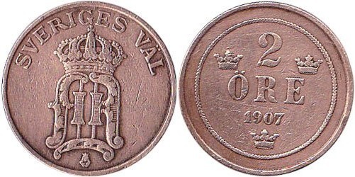 2 öre (Óscar II)