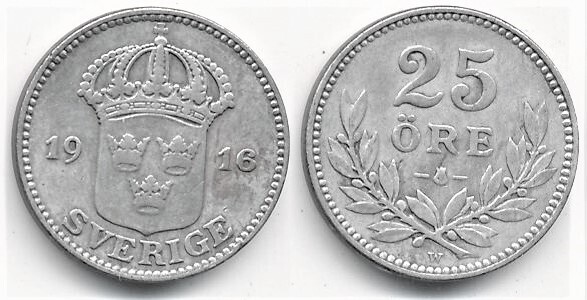 25 öre (Gustaf V)