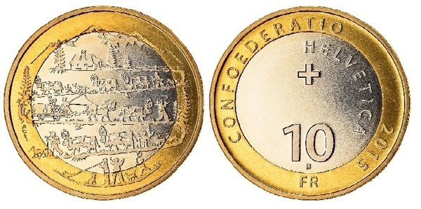 10 francs (Transhumancia-Retorno de los Alpes)