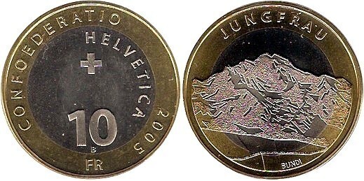 10 francs (Montanha Jungfrau)