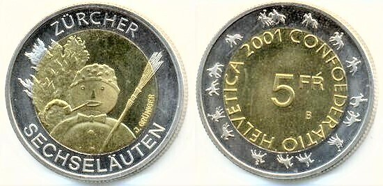 5 francs (Festival Sechseläuten em Zurique)