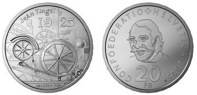 20 francos (Centenário do nascimento de Jean Tinguely)
