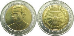 10 baht (70.º aniversário da Universidade de Thammasat)