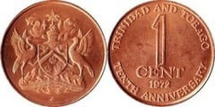 1 cent (10º Aniversário da Independência)