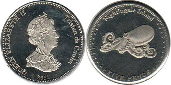 5 pence (Pulpo-Isla Nightingale)