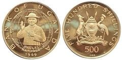 500 xelins (Visita do Papa Paulo VI)