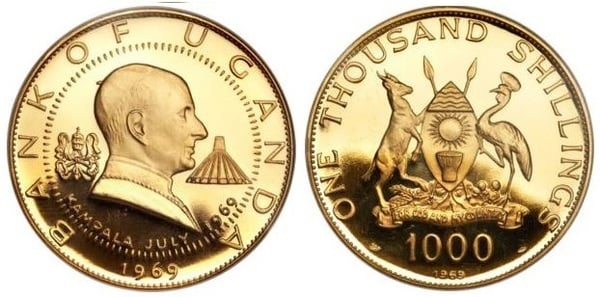 1.000 xelins (Visita do Papa Paulo VI)