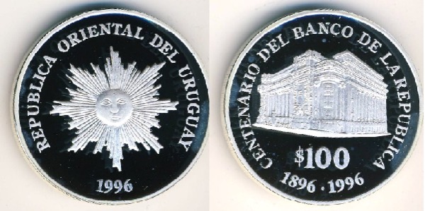 100 pesos (100º aniversário do Banco Central)