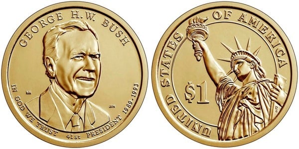 1 dollar (Presidentes dos EUA - George Bush)