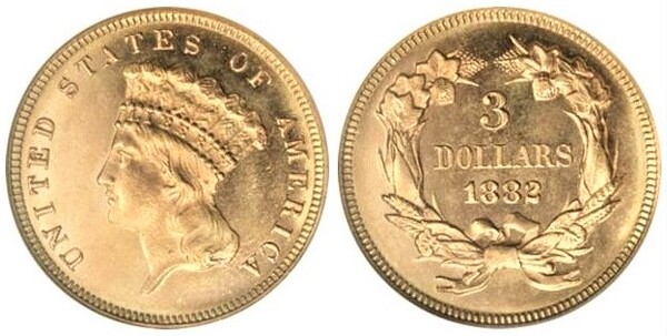 3 dollars (Indian Head)