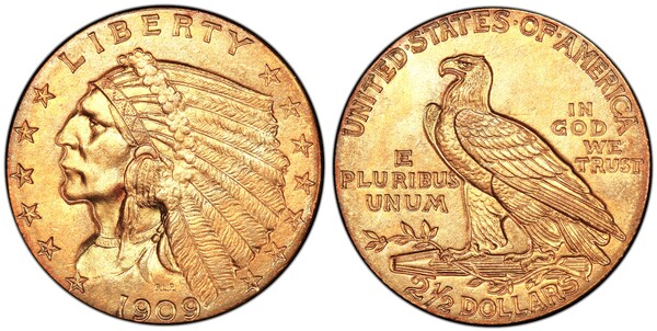 2 1/2 dollars (Indian Head-Quarter Eagle)