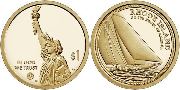 1 dollar (Inovação - Iate Herreshoff Reliance - Rhode Island)