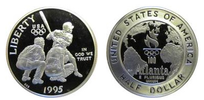 1/2 dólar (Jogos Olímpicos do Centenário de Atlanta - Basebol)