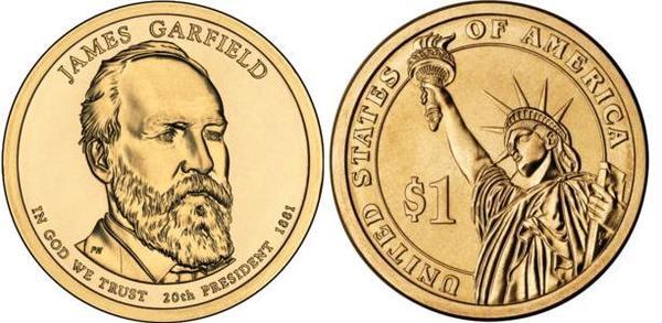 1 dollar (Presidentes dos Estados Unidos - James Garfield)